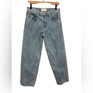 SLVRLAKE Tess Denim Jeans Clean Skies Wash size 26 Curved Leg Low
Rise